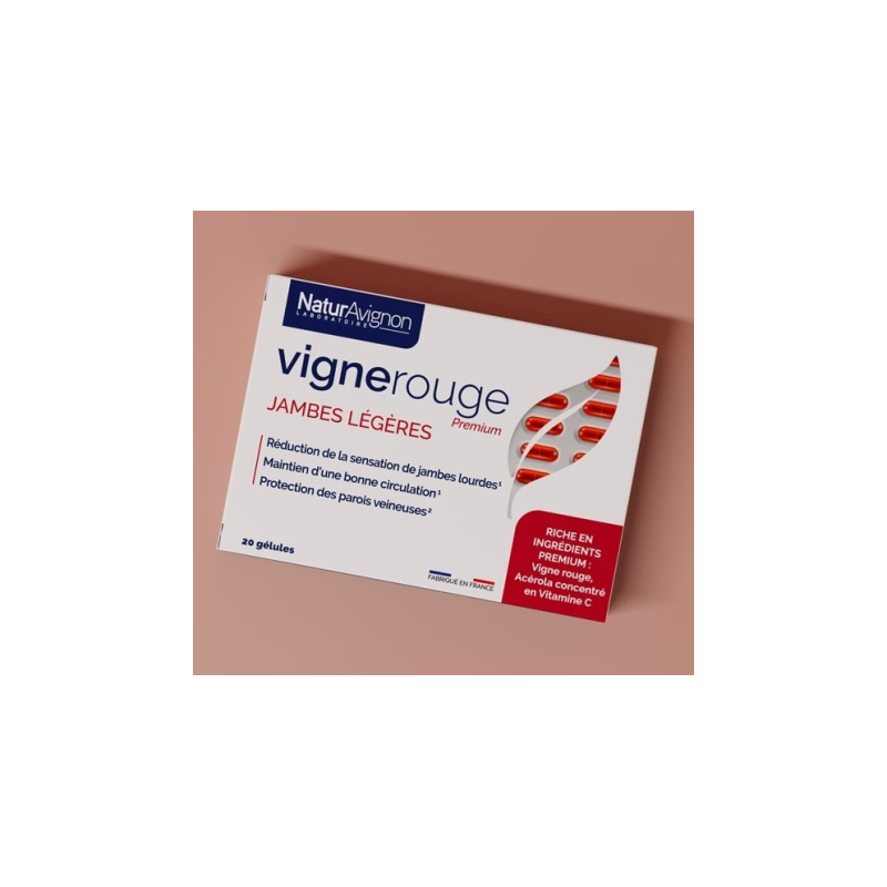 copy of Complément alimentaire Jambes légères - Vigne rouge ampoule NaturAvignon - 1