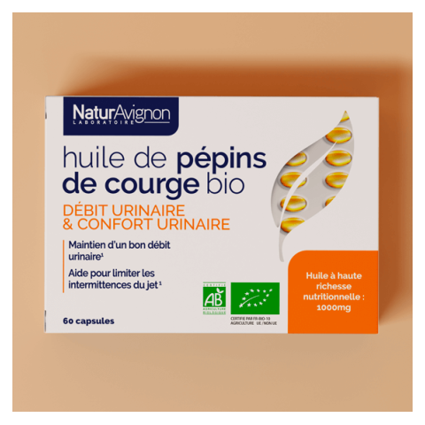 Huile de pépins de courge bio - Débit urinaire & confort urinaire NaturAvignon - 1