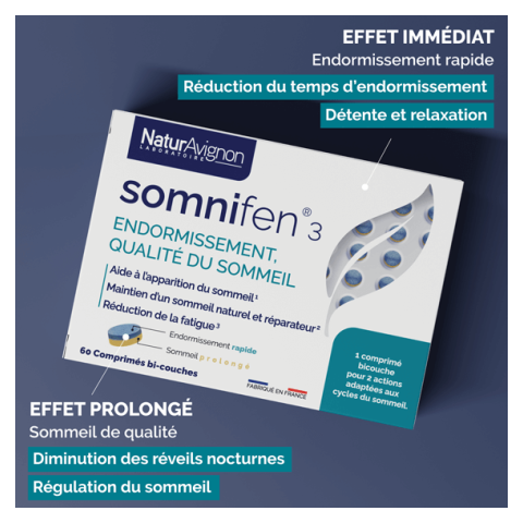Somnifen 3 - endormissement rapide et sommeil de qualité NaturAvignon - 2