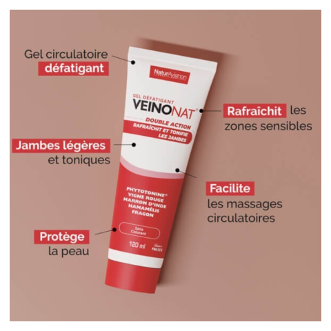 Veinonat Tube : Gel rafraichissant jambes lourdes NaturAvignon - 2