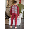 Grenouillère longues en Coton - rayée rouge- Col rond - L'Age d'Or L'âge d'or - 2