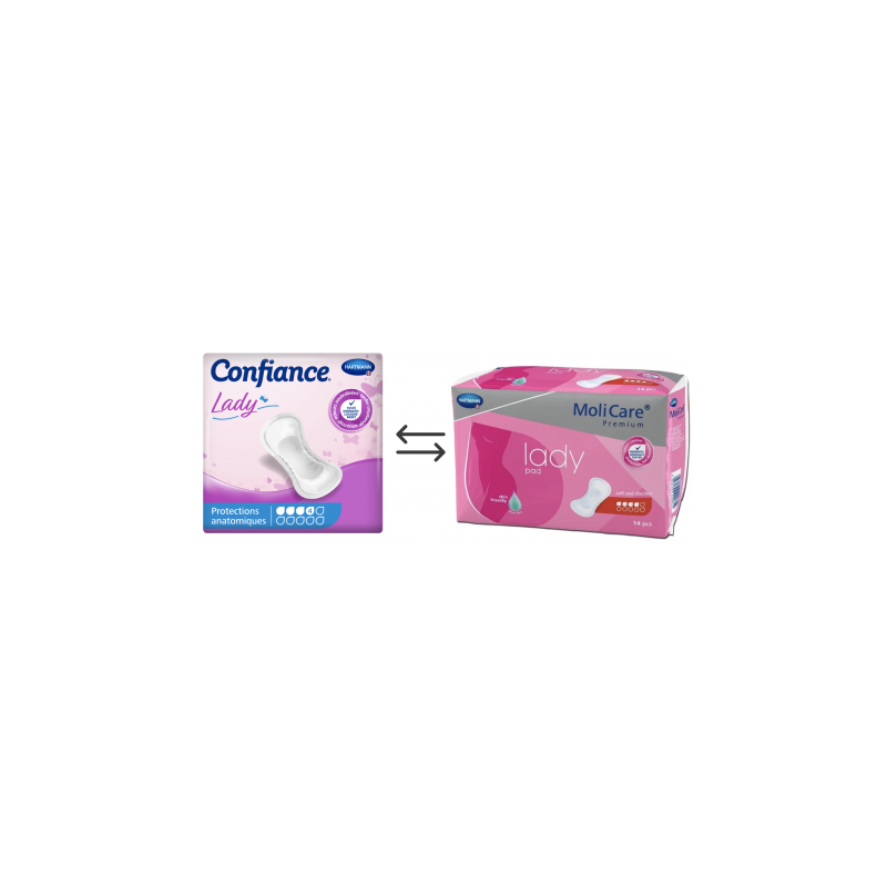 Confiance Lady Pads 4 gouttes - Protection urinaire femme Hartmann Confiance - 1