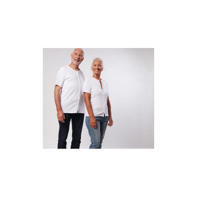 Tee-Shirt Mixte - manches courtes ouverture devant aimants - Benefactor Benefactor - 1