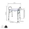 Tabouret de douche avec accoudoirs Identités - 2