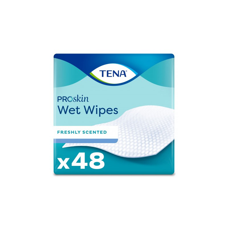 Lingettes imprégnées 3 en 1 - TENA Wet wipe 3 en 1 ProSkin (48 lingettes) Tena Wet Wipes - 1