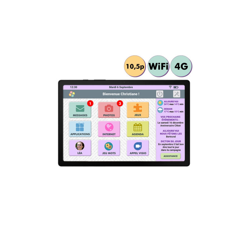 Facilotab - Tablette L SAMSUNG  Galaxy WiFi/4G - 32Go - 10,5 pouces - Android 11 Facilotab - SAMSUNG - 1