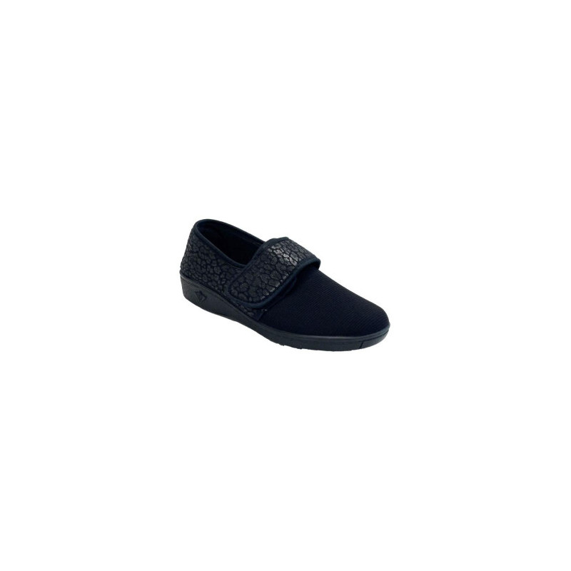 Chaussons avec velcro noires - Femme L'âge d'or - 1