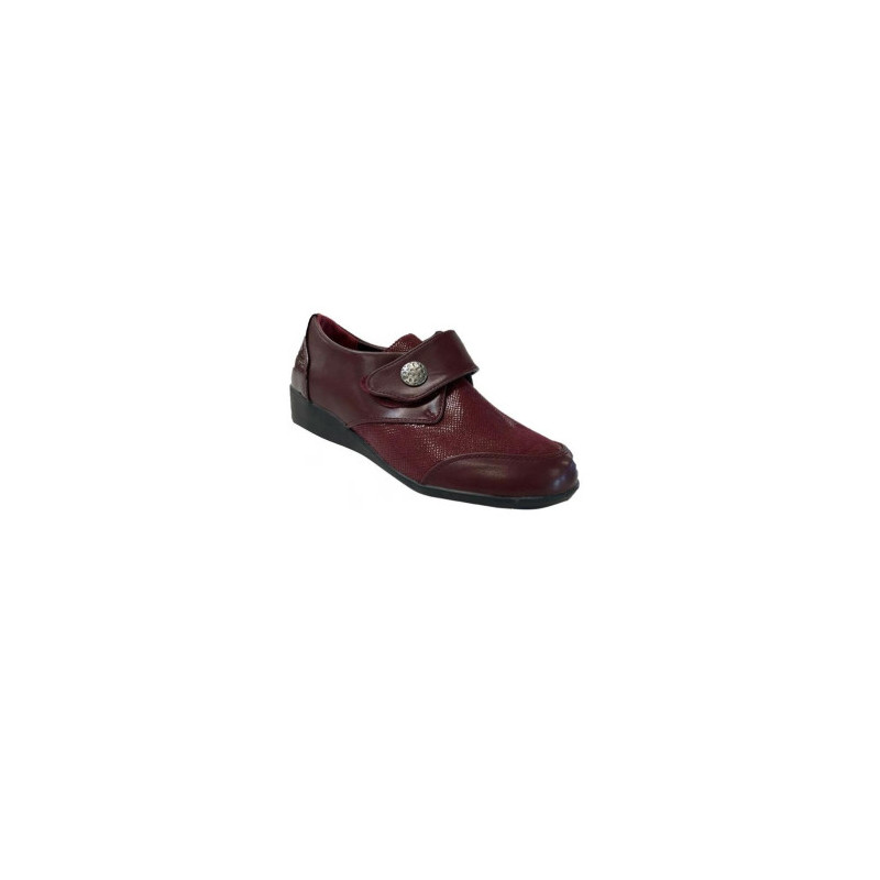 Chaussons cuir Bordeaux - Femme L'âge d'or - 1