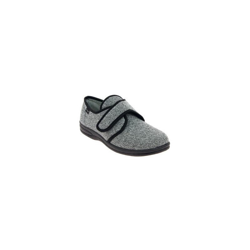 Chaussons avec velcro gris - Homme L'âge d'or - 1