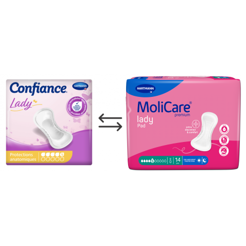 Confiance Lady Pads 5 gouttes Hartmann - Protection urinaire femme