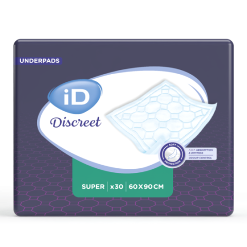 Ontex-ID Discreet Underpads Super - Alèses jetables 60x90cm Ontex ID Expert Protect - 1